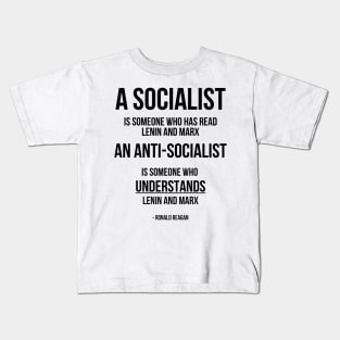 Reagan Anti-Socialism Quote Light Kids T-Shirt